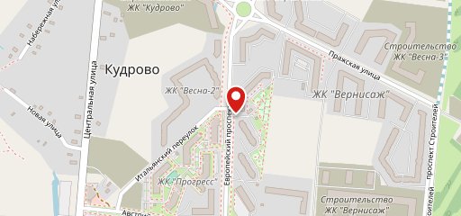 Сушисет Кудрово Доставка на карте