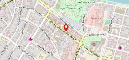 Театральное, кафе на карте