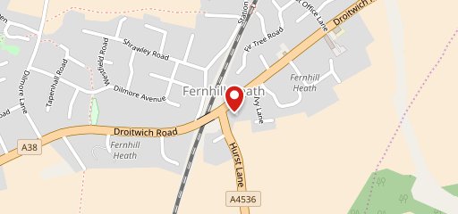 Bull Inn Fernhill Heath на карте