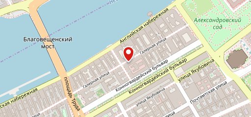 Троицкий мост на карте