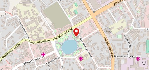У фонтана на карте