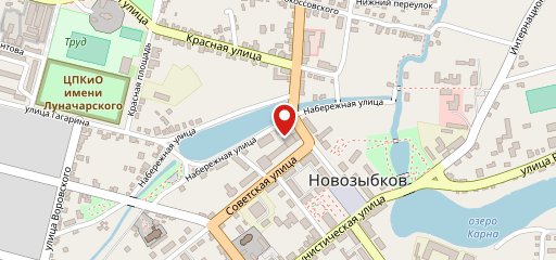Кафе У озера на карте