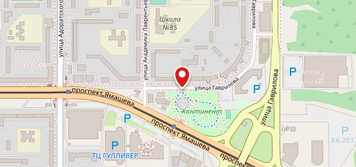 У парка Победы на карте
