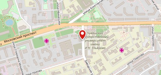 Университетское на карте