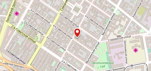Вилка и нож на карте