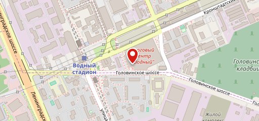 Водный на карте