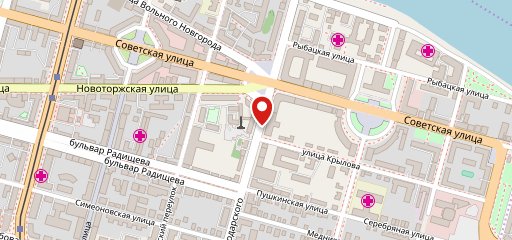 Время обеда, столовая на карте