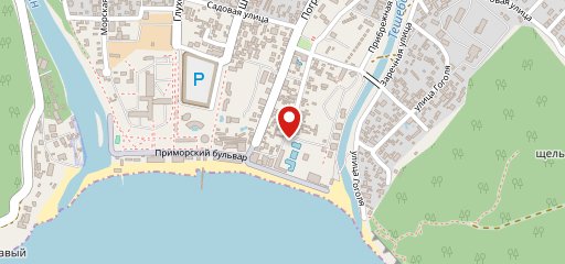 Якорь в море. на карте