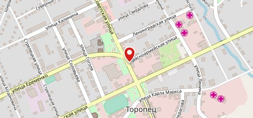 Торопа на карте