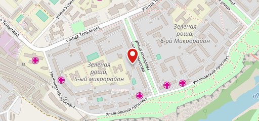 Зеленая Роща на карте