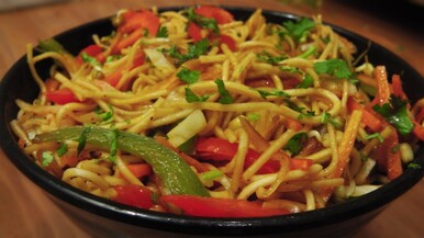 Лапша с овощами