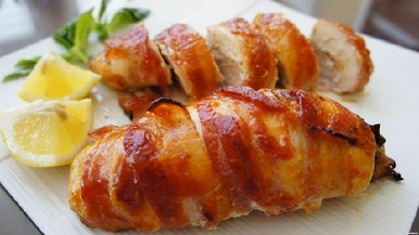 Курица с беконом в лаваше
