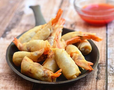 Роллы с креветками